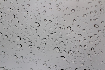 Water droplet on the car window