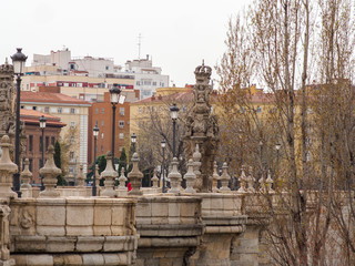 MADRID.SPAIN.18/03/20 .Different images of Madrid's Toledo Bridge. during the coronavirus pandemic in March 2020.