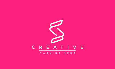 Simple Elegant Letter S Logo Design. Modern minimalist S SS creative initials based vector icon template.