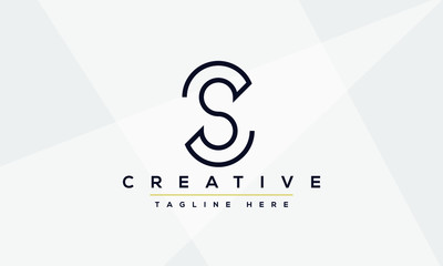 Simple Elegant Letter S Logo Design. Modern minimalist S SS creative initials based vector icon template.
