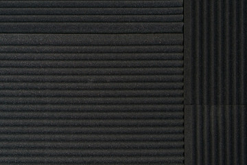 Close up of studio acoustic foam rubber wall pattern.