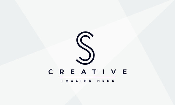 Simple Elegant Letter S Logo Design. Modern minimalist S SS creative initials based vector icon template.