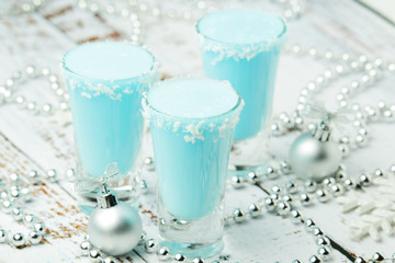 Three shots with Frost Jack cocktail	