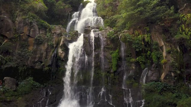 Amazing tropical waterfall of Reunion island Aigrettes