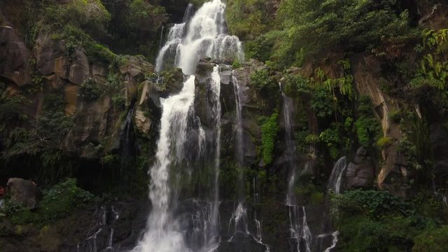 Amazing tropical waterfall of Reunion island Aigrettes
