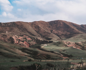 Green mountains and hills