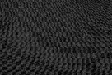 Striped textured used black jeans denim fabric background