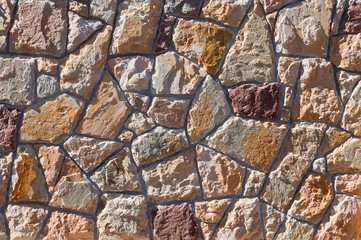 Texture of a wall of stones