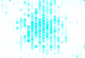 Light Blue, Green vector background with hexagons.