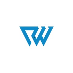 p and w logo vector design graphic