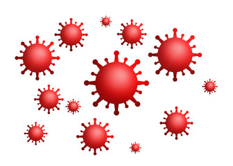 Coronavirus covid-19 sign icon isolated on white background illustration epidemic virus