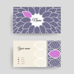 Abstract petals business card template