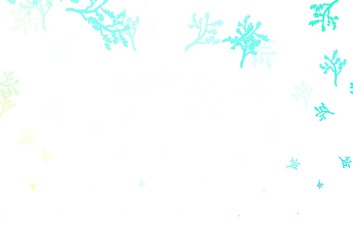 Light Green vector doodle layout with sakura.