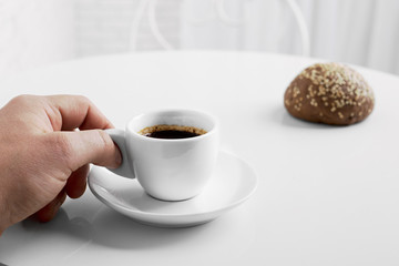 breakfast food morning coffee bun sesame healthy food