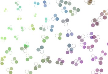 Light Multicolor vector background with bubbles.