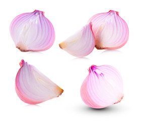 Onion closeup isolated on a white background