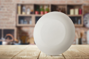 Plate on the kitchen table