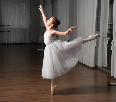 Little girl classic ballet dancer