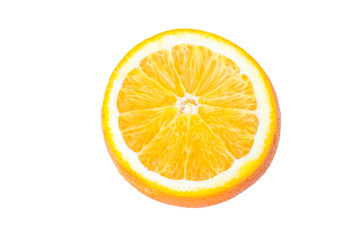 Fototapeta na wymiar sliced orange on a white isolated background. orange slice