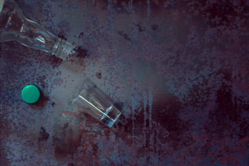 Alcoholism, depression, fighting alcohol dependence, harmful, unhealthy habits. Alcoholism concept