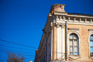 Capital of an old house in Astrakhan, Russia