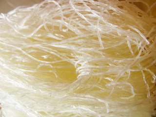chinese franciosa, glass noodles dry , abstract image close