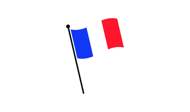 France waving flag icon vector