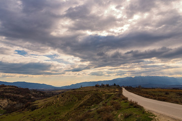 Mountain landscape at the foothills of the Southwestern Pirin mountain range