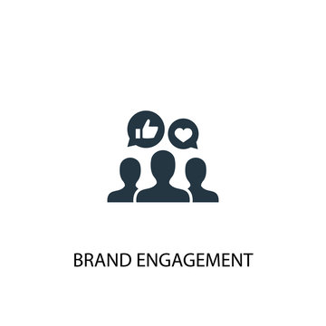 Brand Engagement Icon. Simple Element Illustration