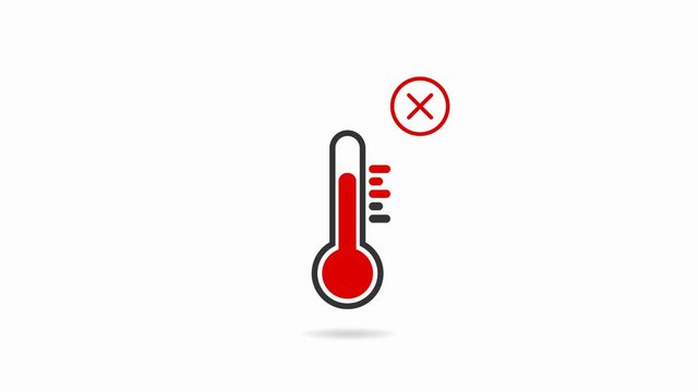 Medical temperature test animation cross 38 39 hot tmep coronavirus termometer animation