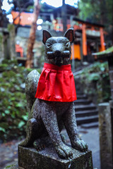 Fushimi Inari God Statue in Kyoto, Japan