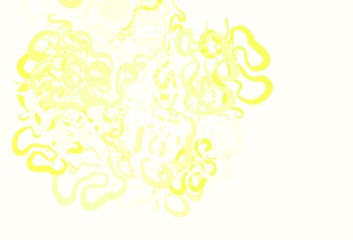 Light Green, Yellow vector pattern with curved lines.