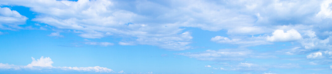 Blue sky with white clouds in springtime