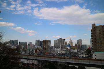 Fototapeta na wymiar 新馬場駅周辺の景色
