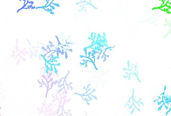 Light Multicolor vector natural artwork with sakura.