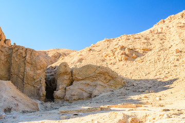 View on high cliffs in valley of the kings. Luxor, Egypt