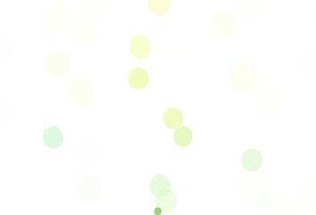 Light Green, Yellow vector layout with bright snowflakes.