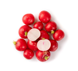 Radis Roots, Fresh Radish Root Bundle, Pile of Red Radishes