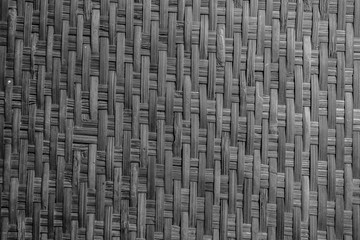 Black and whiteThai woven pattern of bamboo wood.