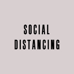 Social distancing mode on poster. Covid-19 awareness and prevention banner