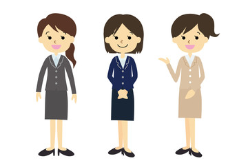 スーツ姿の女性イラスト素材
