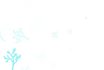 Light Blue, Red vector abstract background with sakura.