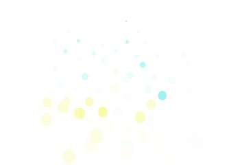Light Blue, Yellow vector background with bubbles.