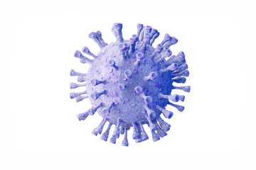 Coronavirus 2019-ncov flu infection 3D medical illustration. Coronavirus 3d rendering. Illustration showing structure of epidemic virus. Dangerous asian ncov corona virus, SARS pandemic risk concept. 