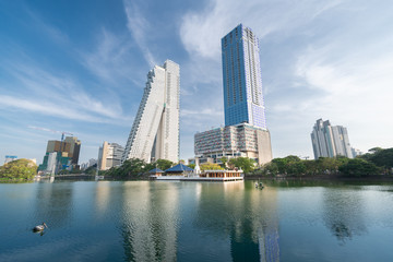 Naklejka premium Beautiful Colombo city buildings and skyline in Sri Lanka