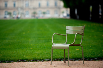 empty chair in a park