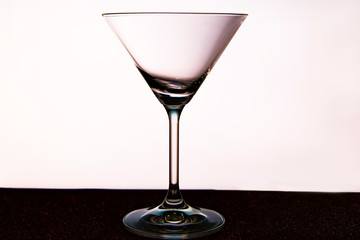 glass on a white background
