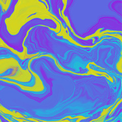 Fototapeta na wymiar Liquid uneven marble pattern with light highlights. Abstract acrylic background. Texture of a work of art. The effect of fluid art. An abstract work of art is smeared, splattered with paint.
