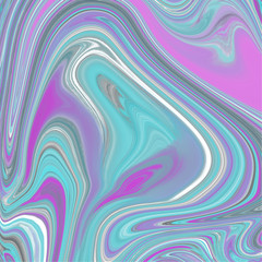 Liquid uneven marble pattern with light highlights. Abstract acrylic background. Texture of a work of art. The effect of fluid art. An abstract work of art is smeared, splattered with paint.