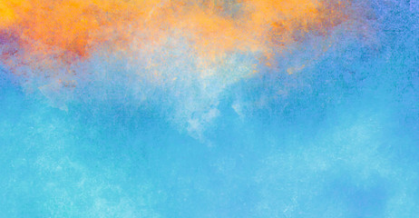 Abstract blue background, hand painted watercolor texture